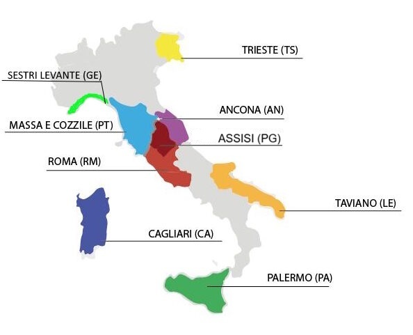 Mappa Filiali Italia Halminak